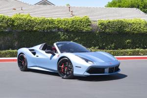 2019 Ferrari 488 Spider Matte Blue on Forgiato Wheels (TEC 2.4)